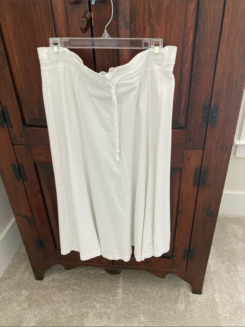 J. Jill Cream Maxi Skirt with Drawstring Waist. Size is medium!